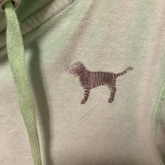 Green velvet zip up - Picture 3 of 5